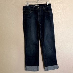 Levi's 505 Straight Leg Cuffed Jeans (8)